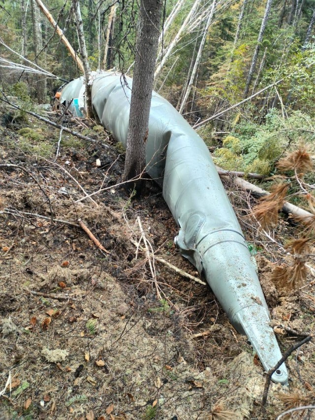 Обломки ракеты Союз-2 участвовавшей в запуске Луны-25