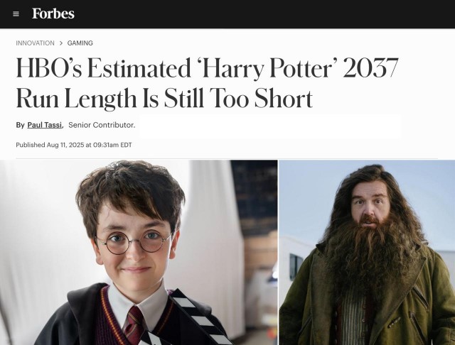 Новый сериал «Гарри Поттер» от HBO будет идти 10 лет