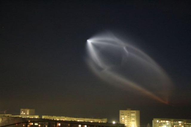 Вид из окна на пуск космических кораблей