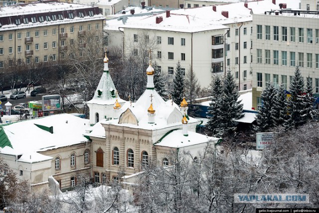 Зимняя Тюмень с высоты