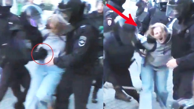 В Петербурге полицейский ударил женщину с ноги