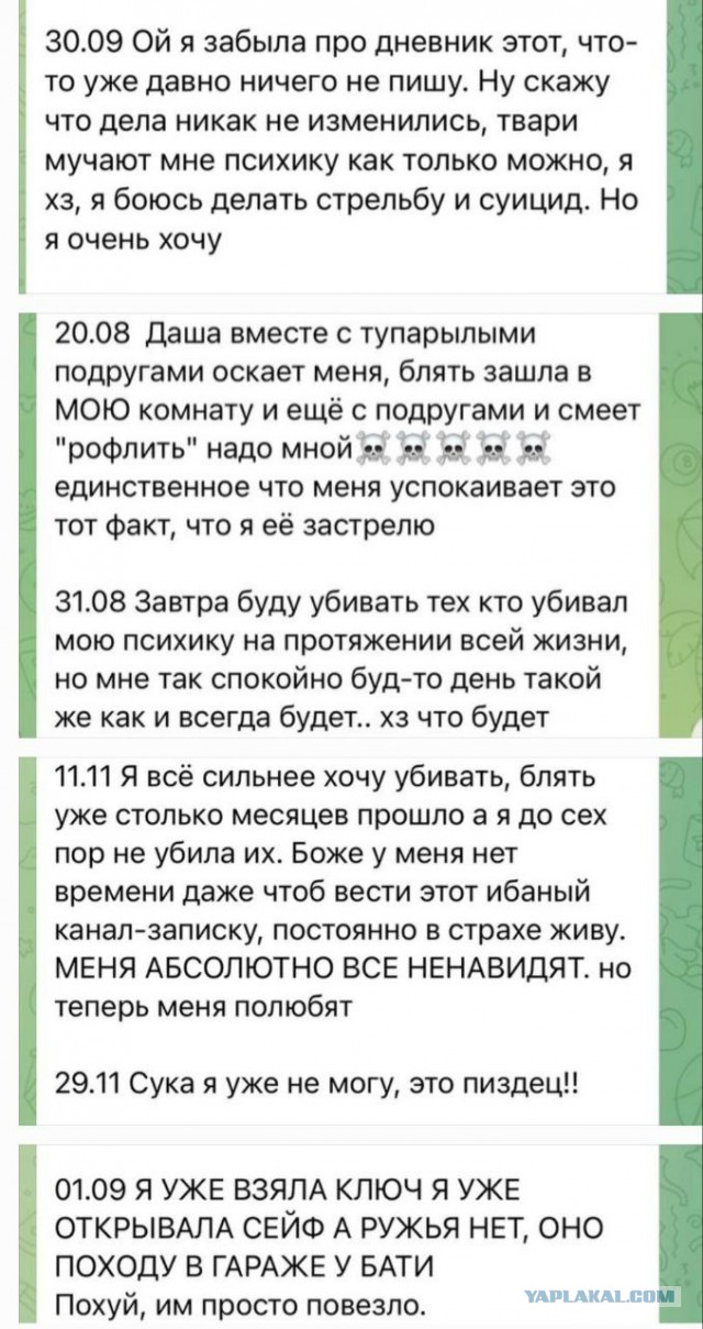 Школьница устроила стрельбу в брянской школе