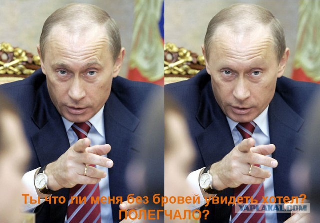Зачем "володька" сбрил... брови?