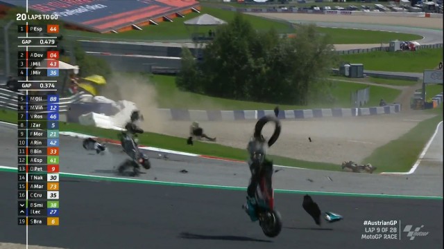Серьезная авария в Moto GP