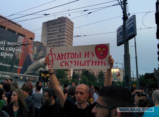 Митинг против правительства в Белграде