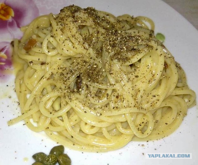 Spaghettoni Carbonara. Паста "Карбонара"