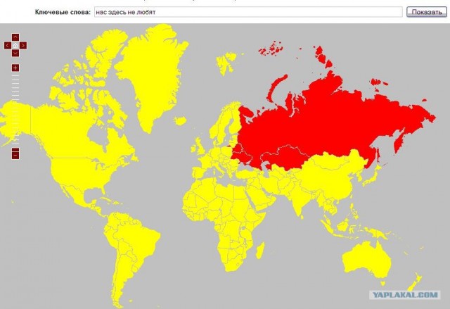 Яндекс: Популярность слова на карте