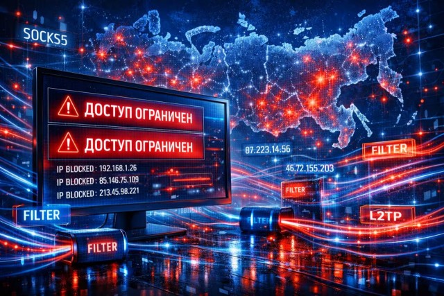 Роскомнадзор ввел ограничения для более 400 VPN-сервисов