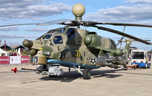 Боевая работа Ми-28 в Сирии
