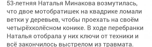Два отморозка на квадроцикле расстреляли женщину в Подмосковье.