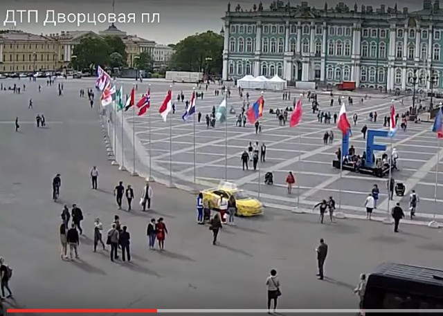 ДТП с велосипедистом и такси в СПб