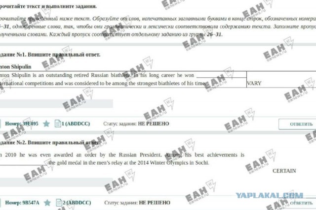 Свердловский биатлонист-депутат Шипулин заслужил упоминания в ЕГЭ по английскому