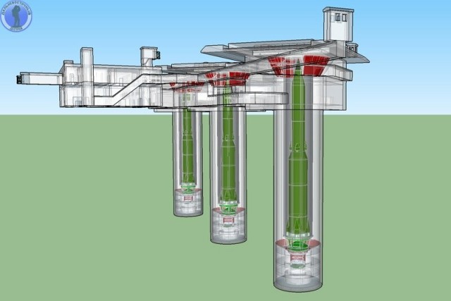 Взорванный в 70-х комплекс группового старта ядерных ракет 551-го РП