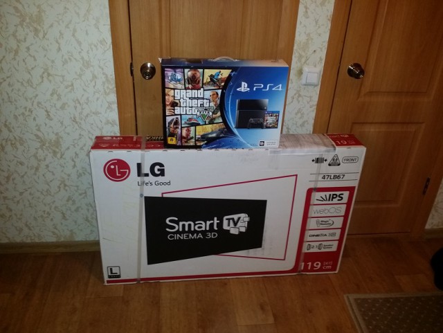Восторг от получения Playstation 4