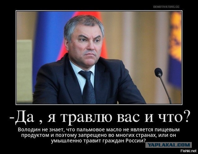Пальмовое масло. Санкции?