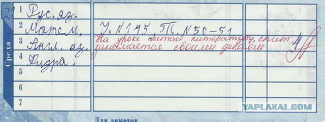 Подруга нашла свои старые дневники за 3 класс