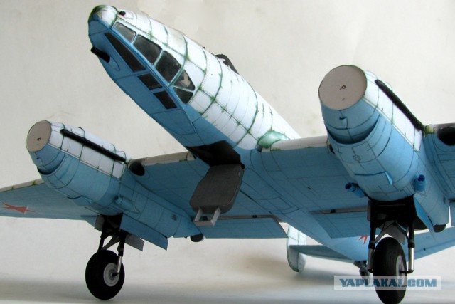 Пе-3. Модель самолета из бумаги