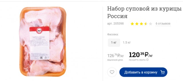 Курица по цене говядины