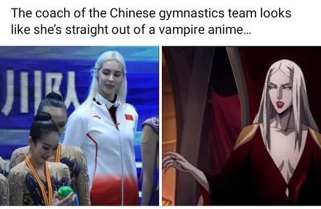 Тренер китайских гимнасток