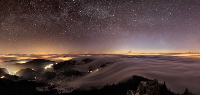 Красота ночной Швейцарии