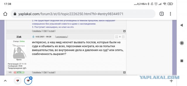 Россия выслала трех европейских дипломатов за участие в акциях, пишут СМИ