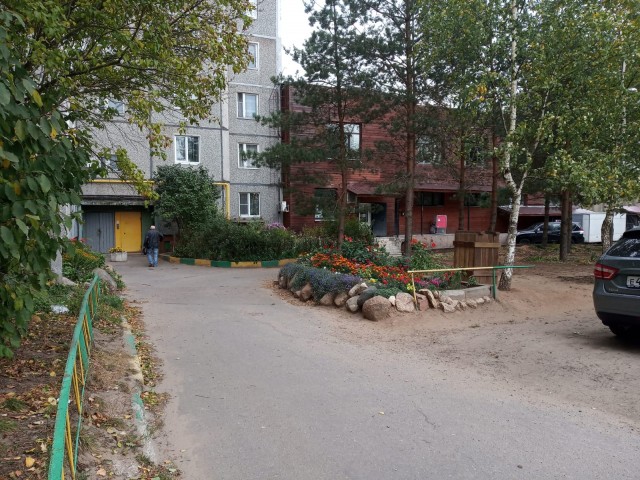 Клумба во дворе