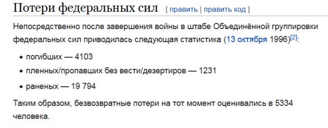 ВС РФ озвучило потери