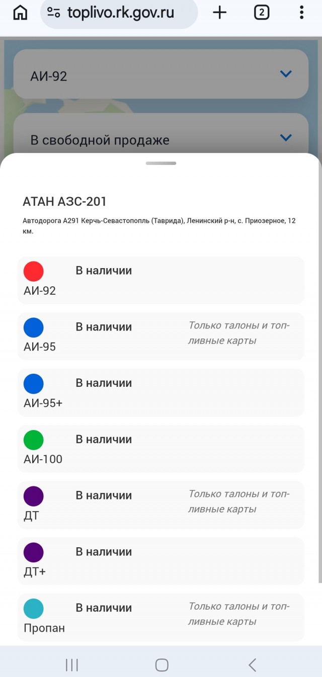 Крым. Бензин.