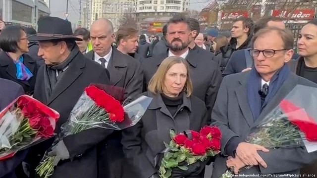 Обстановка в Марьино на похоронах Навального