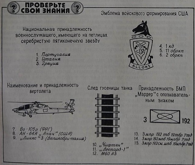 Тест из 12 частей на уровне офицера Советской Армии
