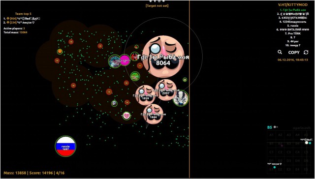 Симулятор жизни: agar.io