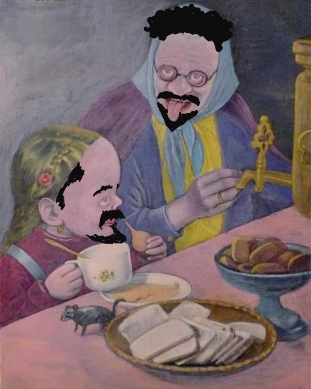 Бабушка и машенька пьют чай картина википедия