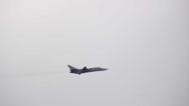 Взлёт на Су-24. Вид из кабины