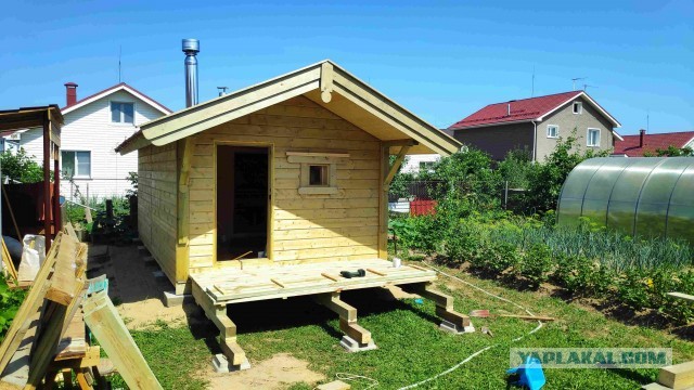 Сборка каркасной бани