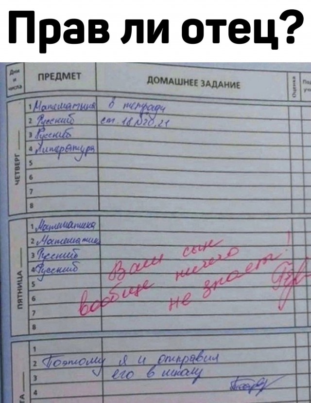 Прав ли отец?
