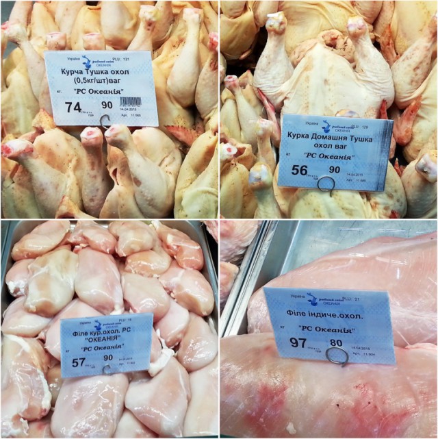 Цены на продукты в киевском супермаркете