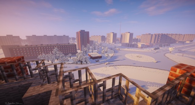В Minecraft воссоздали пост-советский двор