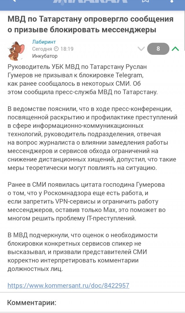 "Если ограничить работу всех мессенджеров, но оставить только MAX, то проблема IT-преступлений будет решена"