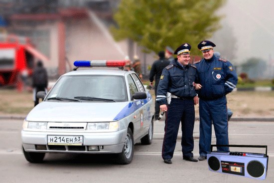 Фотожаба: суровые будни ГИБДД