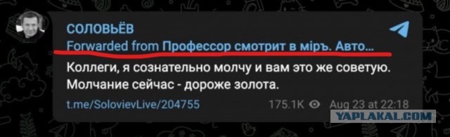 Соловьев ждёт методички