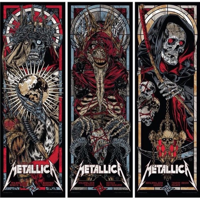 Концертные постеры от Metallica...