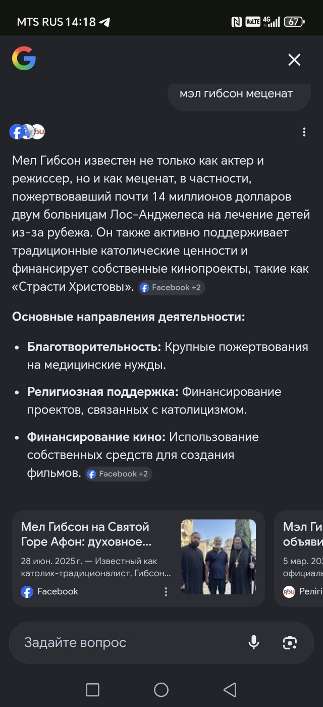Мэл Гибсон учит жизни