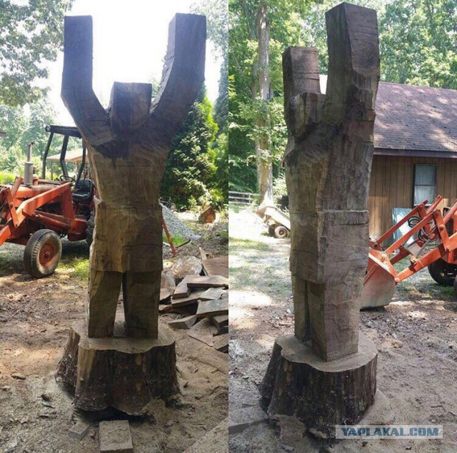 Реалистичные скульптуры из дерева