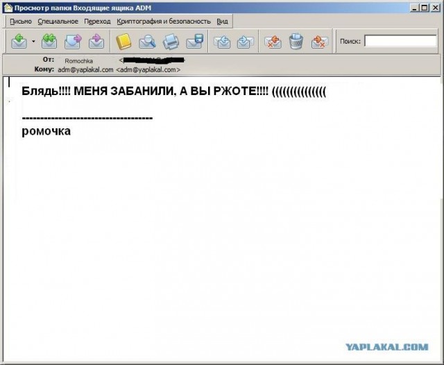 Почему меня забанили на ЯПлакалъ?