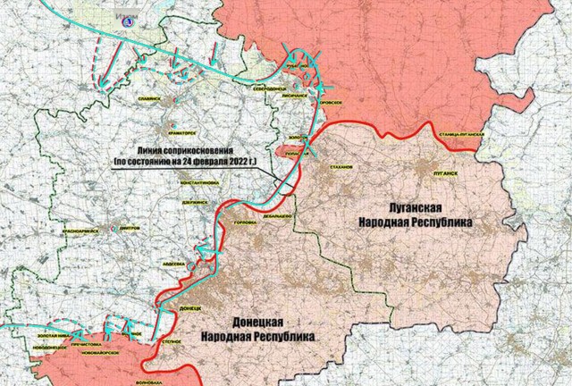 Минобороны опубликовало карту освобожденных территорий на Донбассе