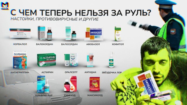 "Максиколд", "Терафлю" и многое другое под запретом. Минздрав опубликовал список не рекомендованных водителям лекарств