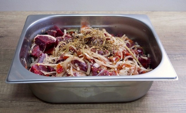 Шашлык из мороженного мяса