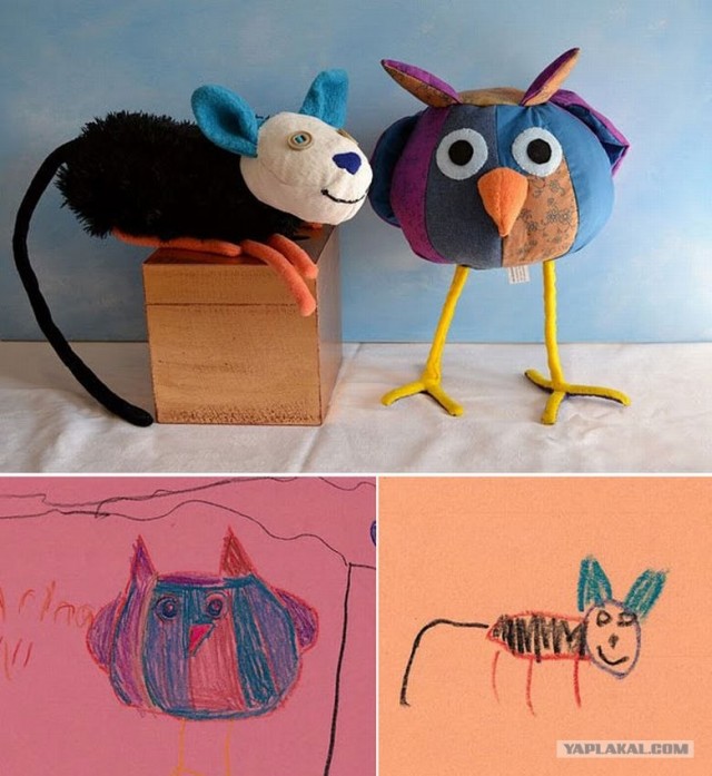 Игрушки по детским рисункам (24 фото)