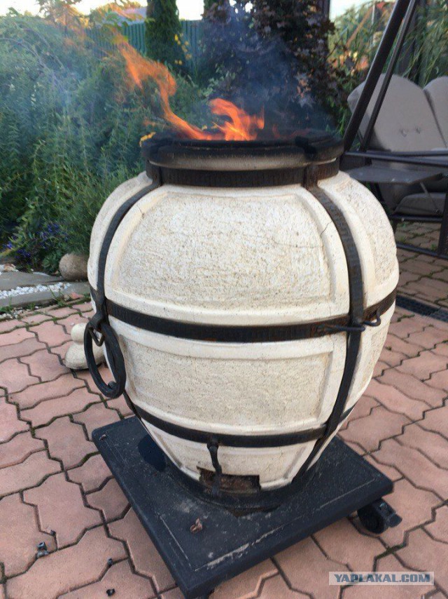 Тандыр на колёсиках для шашлыка