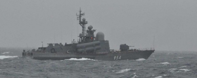 Отряд кораблей ТОФ ВМФ России на военно-морской базе Морских сил самообороны Японии в Майдзуру